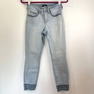 NYDJ Embroidered AMI Skinny Cropped Ankle jeans